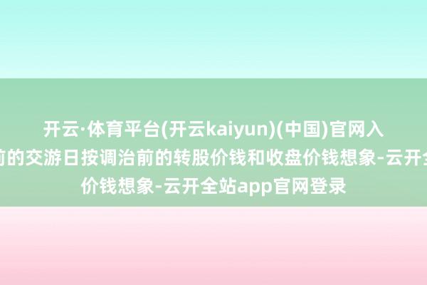 开云·体育平台(开云kaiyun)(中国)官网入口登录则在调治前的交游日按调治前的转股价钱和收盘价钱想象-云开全站app官网登录