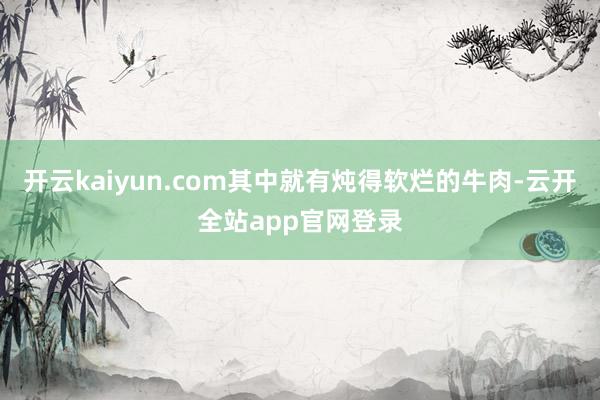 开云kaiyun.com其中就有炖得软烂的牛肉-云开全站app官网登录