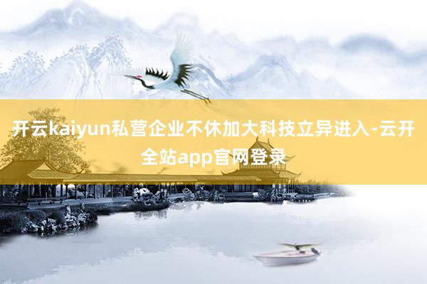 开云kaiyun私营企业不休加大科技立异进入-云开全站app官网登录
