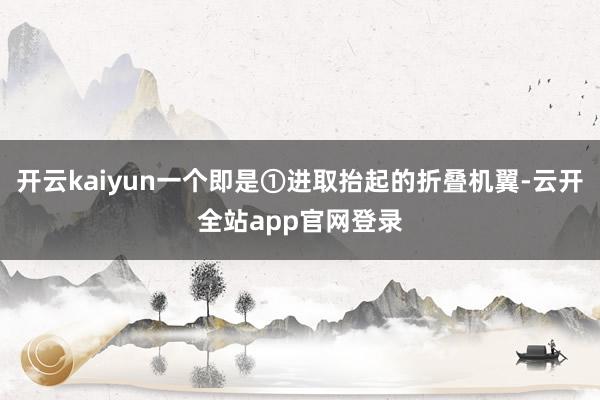 开云kaiyun一个即是①进取抬起的折叠机翼-云开全站app官网登录